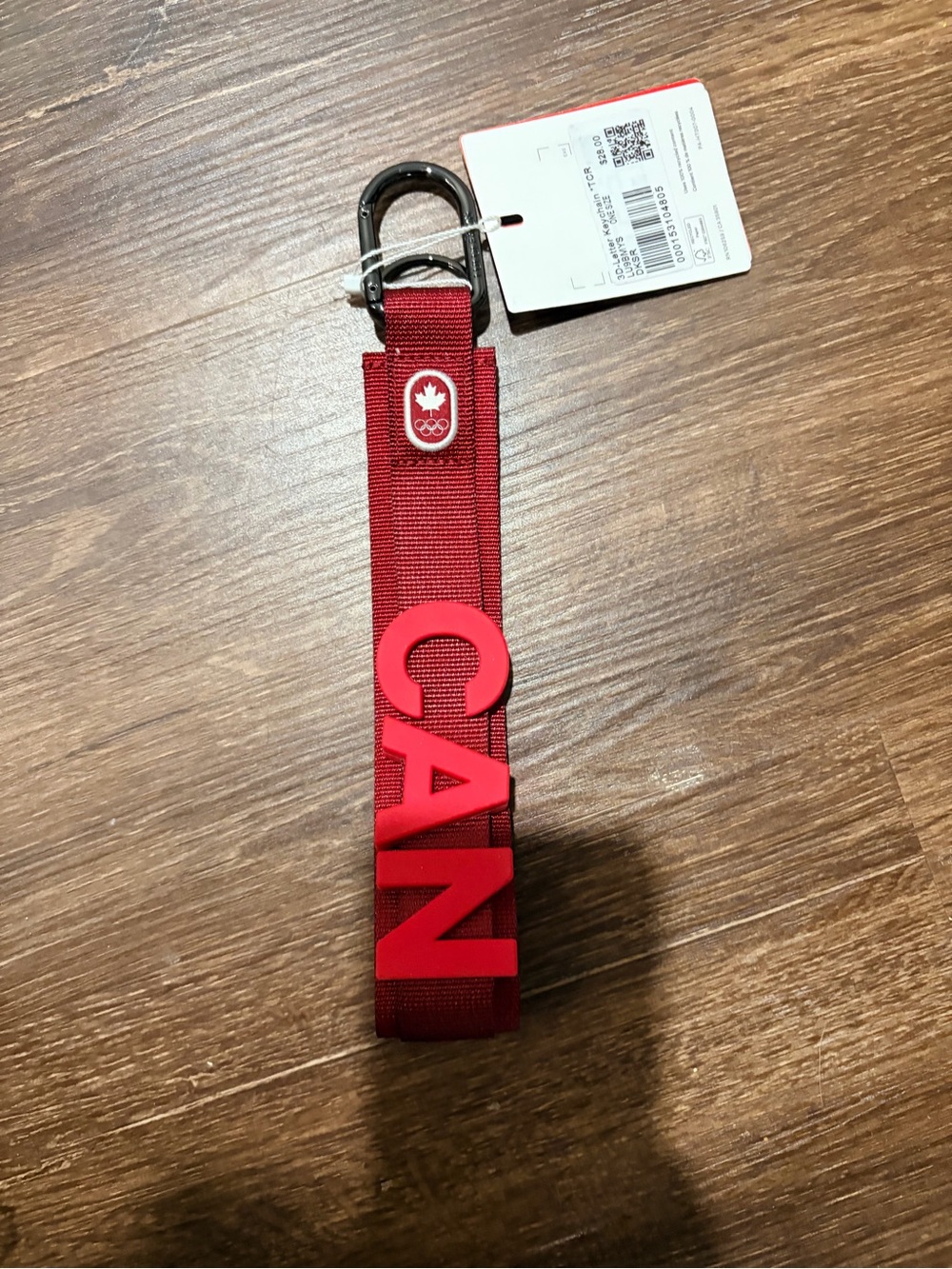 Roots Red CAN Key & Card Holder Strap